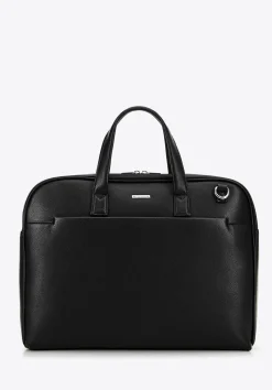 Męska torba z kieszenią na laptopa 15’’ czarna>WITTCHEN Outlet