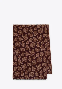 Męski szal we wzór paisley bordowo - beżowy>WITTCHEN Fashion