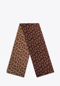 Męski szal we wzór paisley bordowo - beżowy>WITTCHEN Fashion