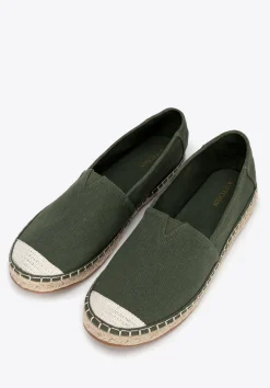 Męskie espadryle z plecionym noskiem zielone><noscript><img data-lazyloaded=