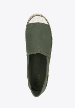 Męskie espadryle z plecionym noskiem zielone><noscript><img data-lazyloaded=