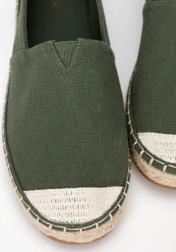 Męskie espadryle z plecionym noskiem zielone><noscript><img data-lazyloaded=