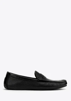Męskie półbuty slip-on ze skóry czarne>WITTCHEN Discount