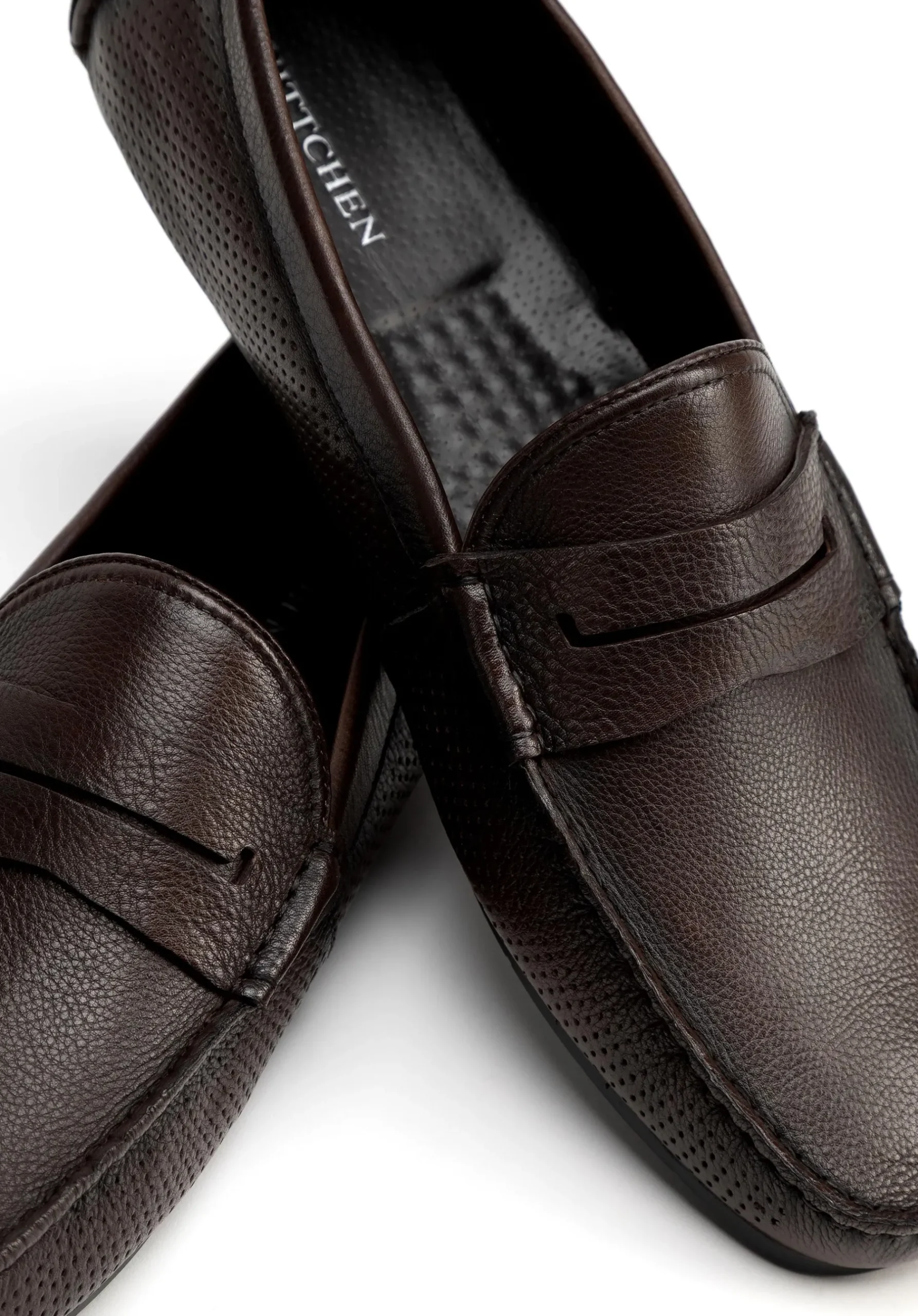 Męskie półbuty slip-on ze skóry brązowe>WITTCHEN Fashion