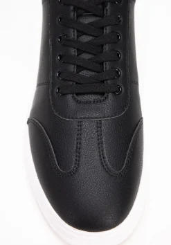Męskie sneakersy z ekoskóry klasyczne czarne><noscript><img width=