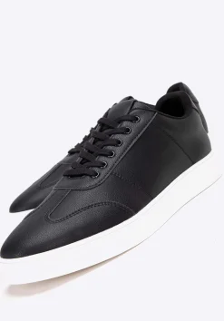 Męskie sneakersy z ekoskóry klasyczne czarne><noscript><img width=