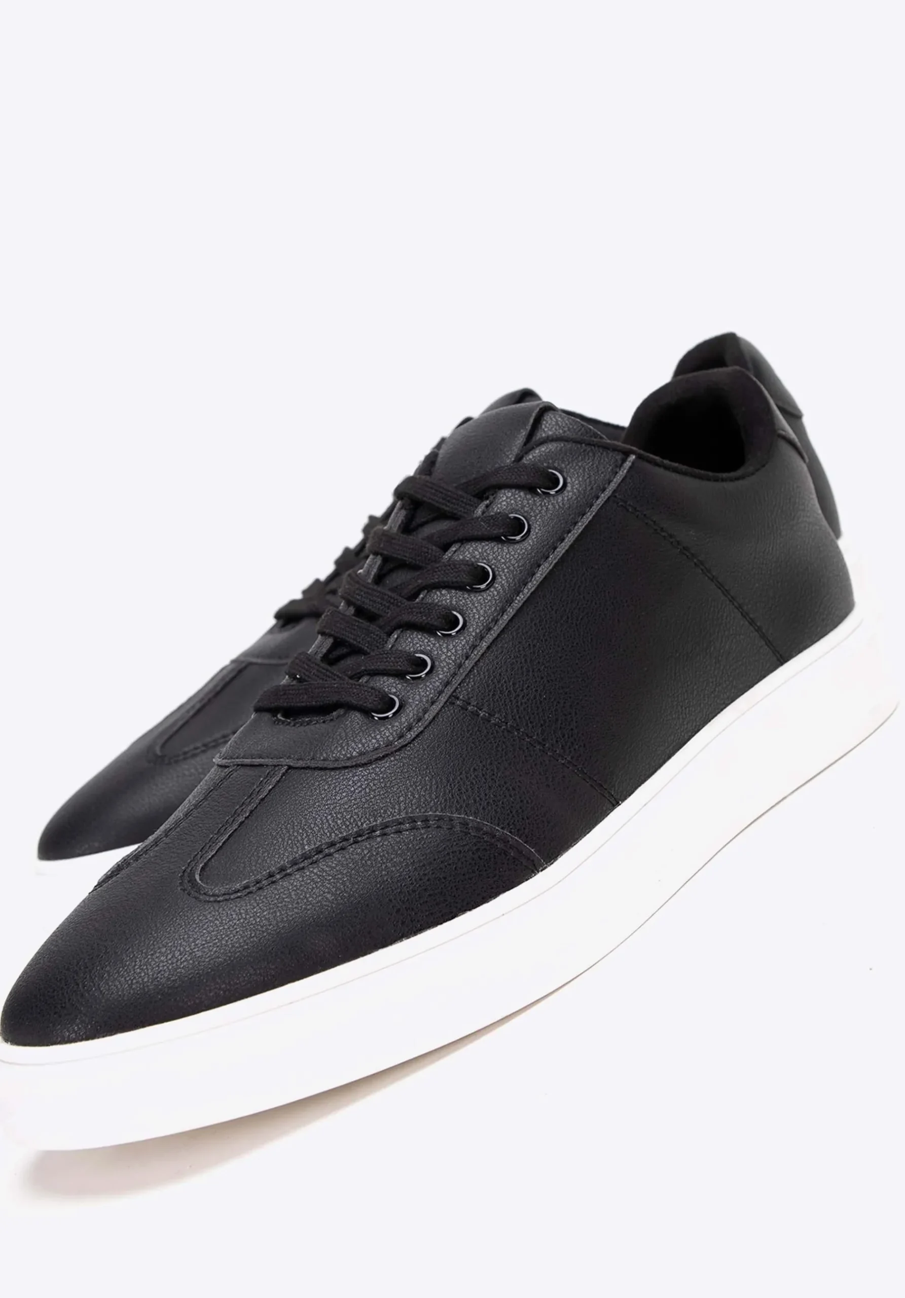 Męskie sneakersy z ekoskóry klasyczne czarne>WITTCHEN New