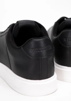 Męskie sneakersy z ekoskóry klasyczne czarne><noscript><img width=