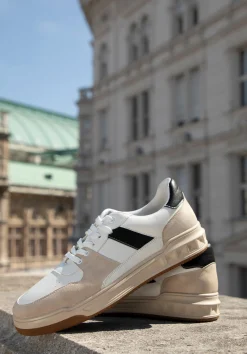 Męskie sneakersy z ekoskóry biało - beżowe>WITTCHEN Clearance