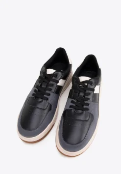 Męskie sneakersy z ekoskóry czarno - szare>WITTCHEN Online