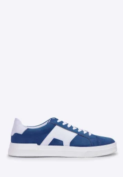 Męskie sneakersy z kontrastową podeszwą granatowe>WITTCHEN Sale