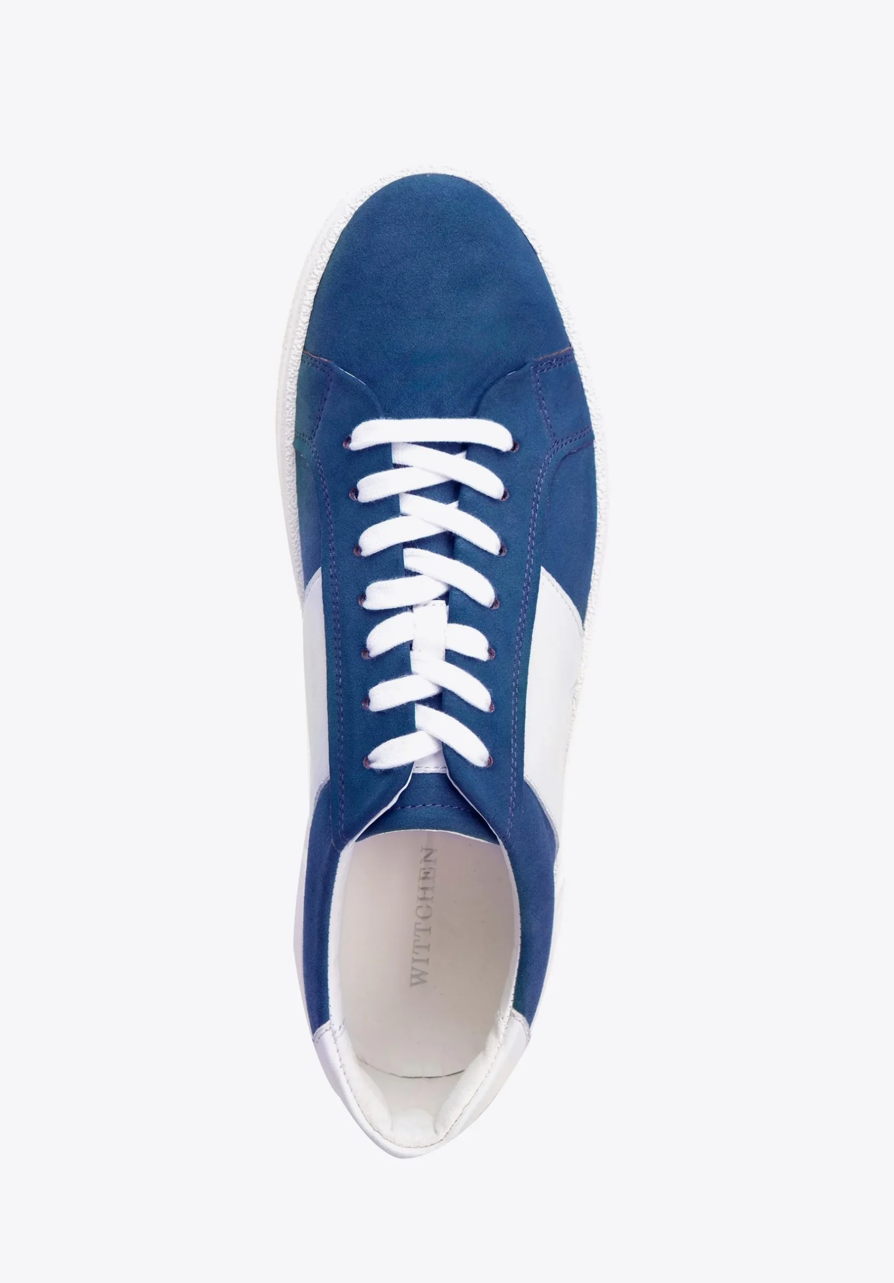 Męskie sneakersy z kontrastową podeszwą granatowe>WITTCHEN Sale