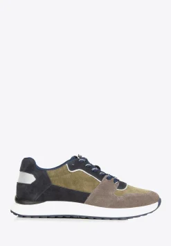 Męskie sneakersy z odblaskową wstawką zielono-szare>WITTCHEN Best
