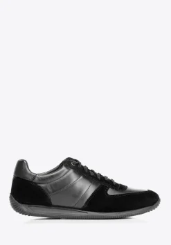Męskie sneakersy z różnych skór czarne>WITTCHEN New