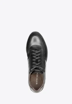Męskie sneakersy z różnych skór czarne><noscript><img width=
