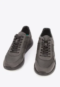 Męskie sneakersy z wegańskiej skóry ze wstawką lizard czarne>WITTCHEN New