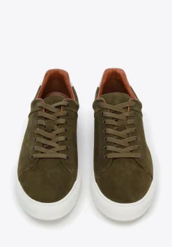 Męskie sneakersy zamszowe na grubej podeszwie zielone>WITTCHEN Sale