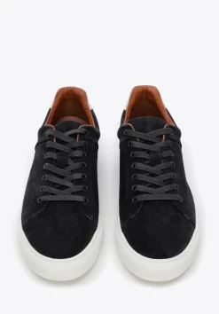 Męskie sneakersy zamszowe na grubej podeszwie grafitowe>WITTCHEN New