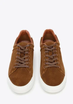 Męskie sneakersy zamszowe na grubej podeszwie brązowe>WITTCHEN Discount