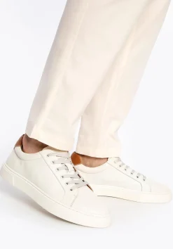 Męskie sneakersy ze skóry dwukolorowe biało - brązowe>WITTCHEN Outlet