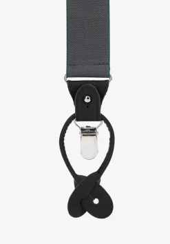 Męskie szelki do spodni szaro-zielone><noscript><img width=