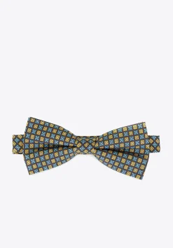 Mucha z jedwabiu wzorzysta niebiesko-żółta>WITTCHEN Fashion