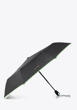 Parasol automatyczny z ozdobną lamówką czarno - zielony>WITTCHEN Hot