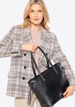 Shopperka z ekoskóry z troczkami czarna>WITTCHEN Outlet