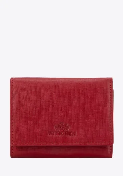 Skórzana portmonetka damska saffiano czerwona>WITTCHEN Online