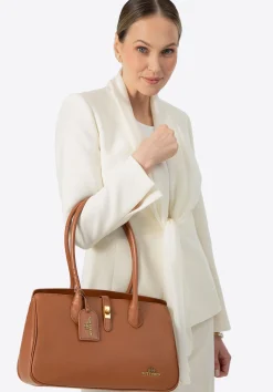 Skórzana torebka shopper z chwostem brązowa>WITTCHEN Fashion