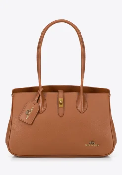 Skórzana torebka shopper z chwostem brązowa>WITTCHEN Fashion