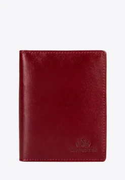 Skórzane etui na dokumenty pionowe czerwone>WITTCHEN Best