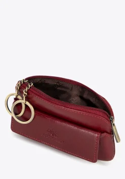 Skórzane etui na klucze z logo czerwone>WITTCHEN Fashion