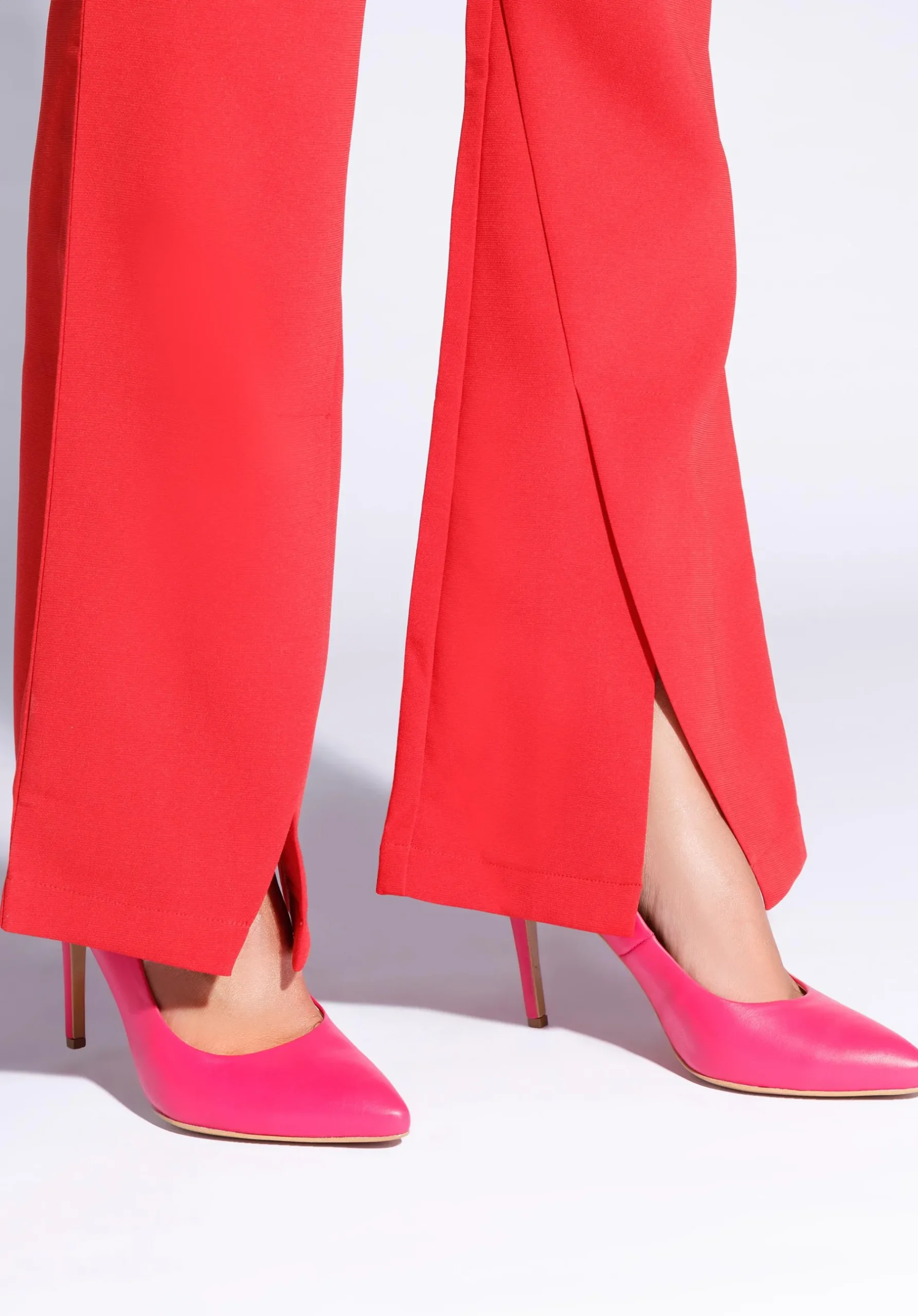 Szpilki ze skóry klasyczne różowe>WITTCHEN Fashion