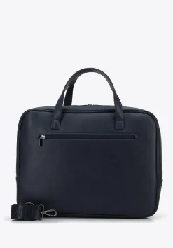 Torba na laptopa 15,6” z ekoskóry o dwóch fakturach granatowa>WITTCHEN Best