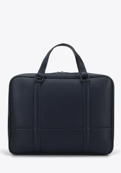 Torba na laptopa 15,6” z ekoskóry o dwóch fakturach dwukomorowa granatowa>WITTCHEN Best