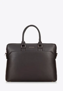 Torba na laptopa 16” z imitacji skóry ciemny brąz>WITTCHEN Clearance