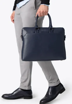 Torba na laptopa 16” z imitacji skóry granatowa>WITTCHEN Fashion