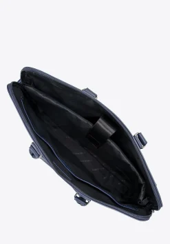 Torba na laptopa 16” z imitacji skóry granatowa><noscript><img width=