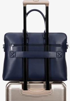 Torba na laptopa 16” z imitacji skóry granatowa><noscript><img width=