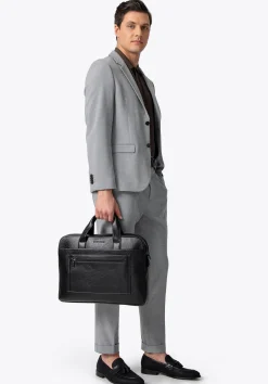 Torba na laptopa 17" z imitacji skóry czarna>WITTCHEN Outlet