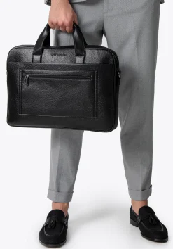 Torba na laptopa 17" z imitacji skóry czarna><noscript><img width=