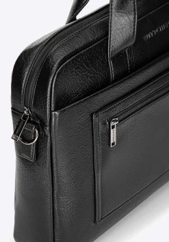 Torba na laptopa 17" z imitacji skóry czarna><noscript><img width=