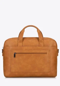 Torba na laptopa 17" z imitacji skóry brązowa>WITTCHEN Sale