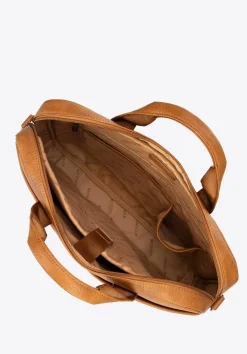 Torba na laptopa 17" z imitacji skóry brązowa><noscript><img width=