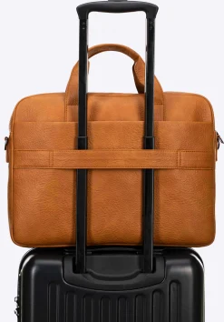 Torba na laptopa 17" z imitacji skóry brązowa><noscript><img width=