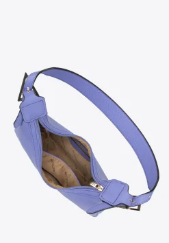 Torebka baguette z geometrycznymi klamrami fioletowa><noscript><img width=