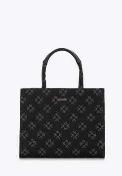 Torebka kuferek dżinsowa w monogram czarna>WITTCHEN Fashion