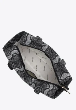 Torebka shopperka w zwierzęcy wzór szaro-czarna><noscript><img width=