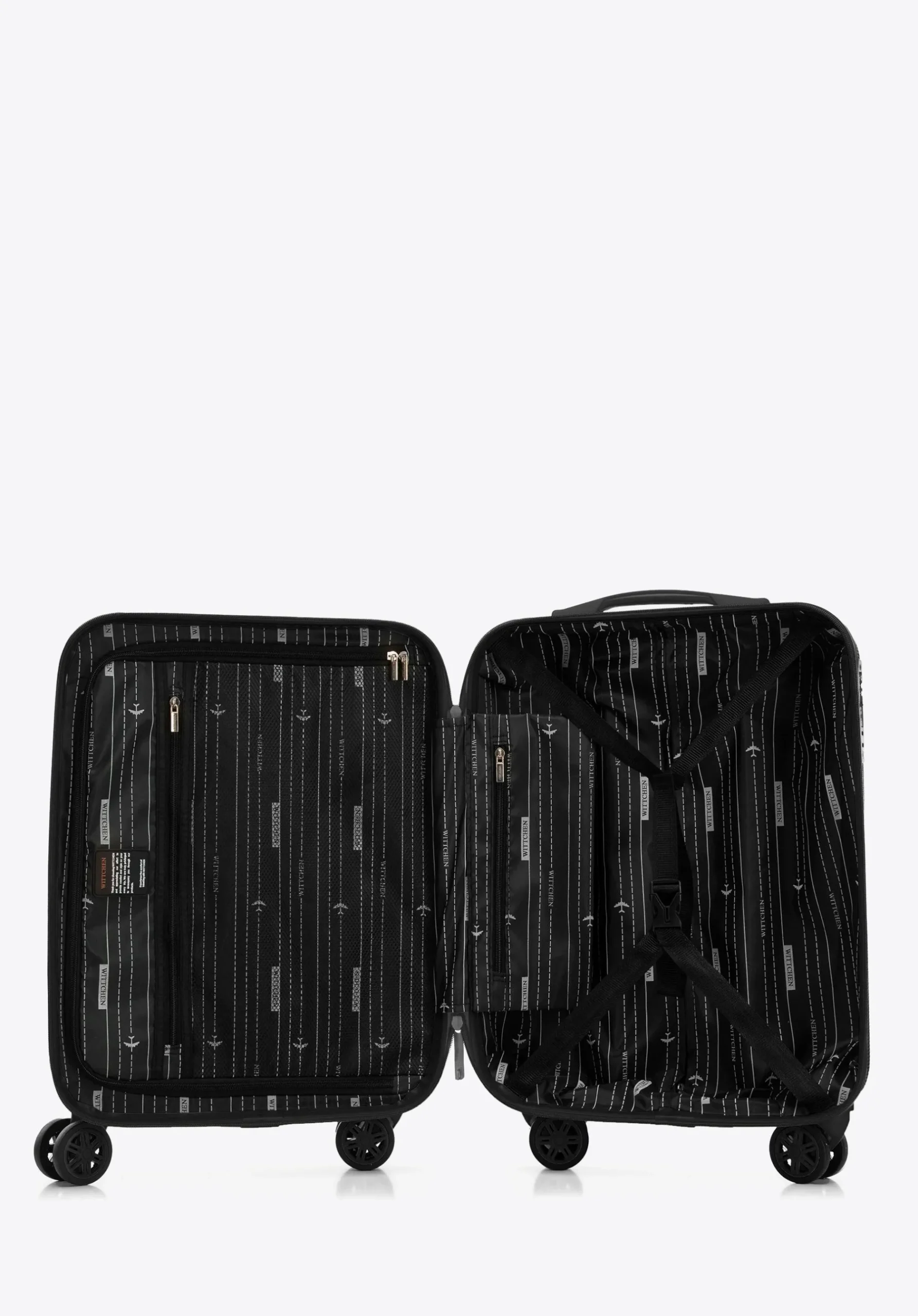 Walizka kabinowa z polikarbonu tłoczona plaster miodu czarna>WITTCHEN New